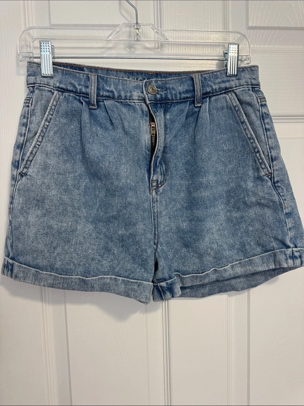 American Eagle Outfitters Light Blue Washed Denim Shorts